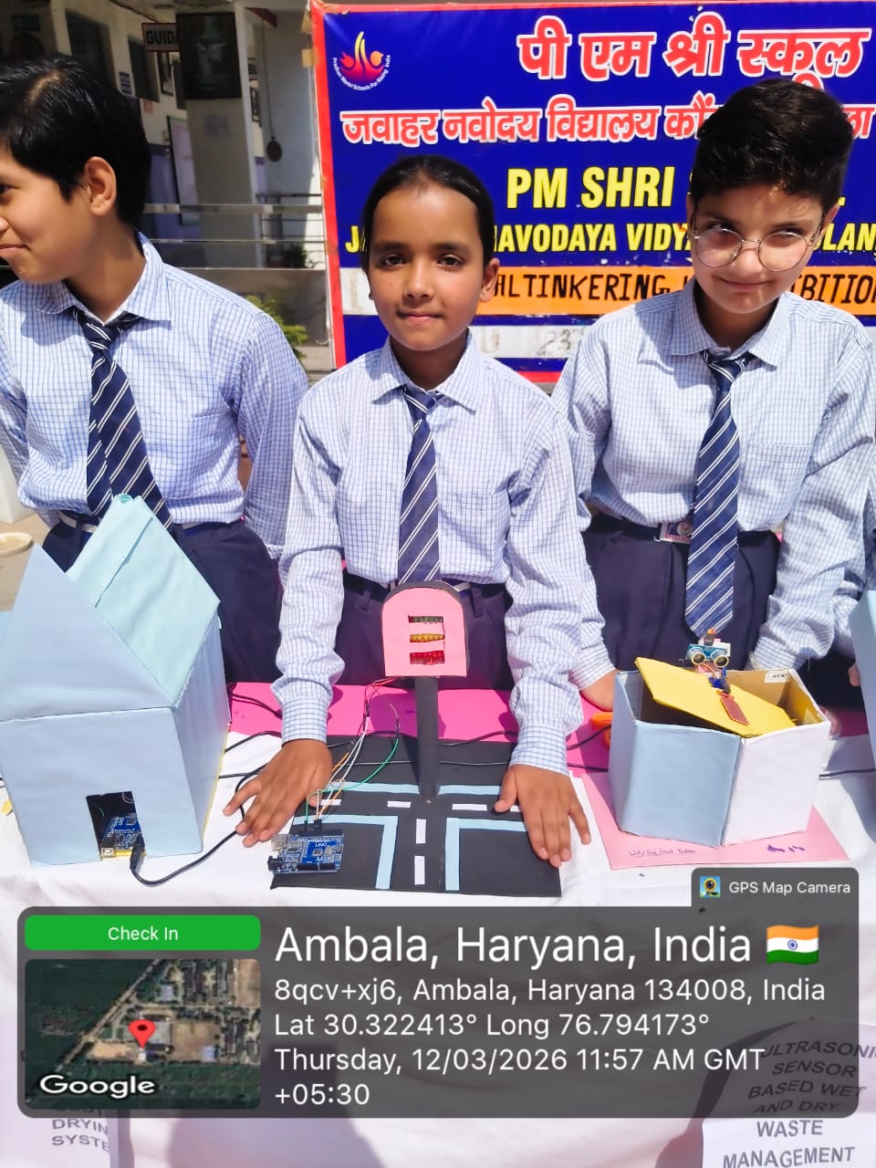 Students at a Relhan Innovation workshop or exhibition