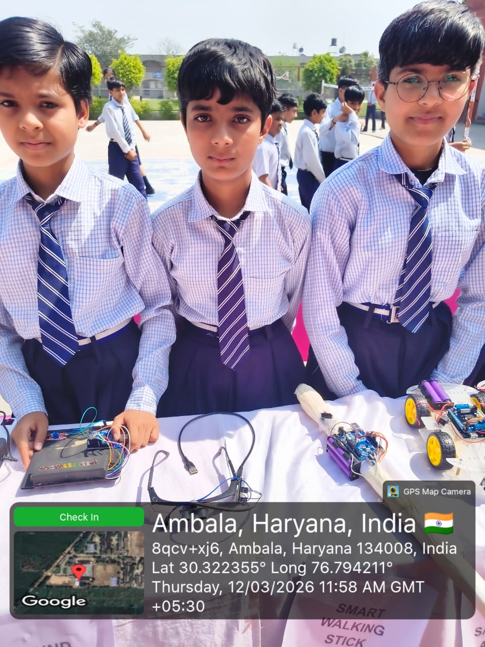 Students at a Relhan Innovation workshop or exhibition