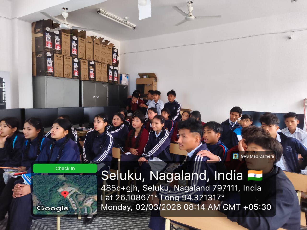 Students at a Relhan Innovation workshop or exhibition