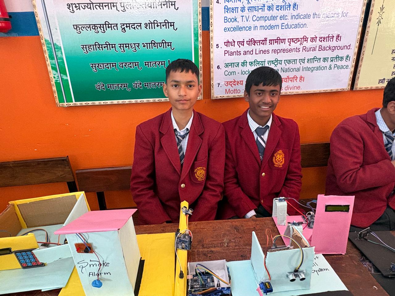 Students at a Relhan Innovation workshop or exhibition