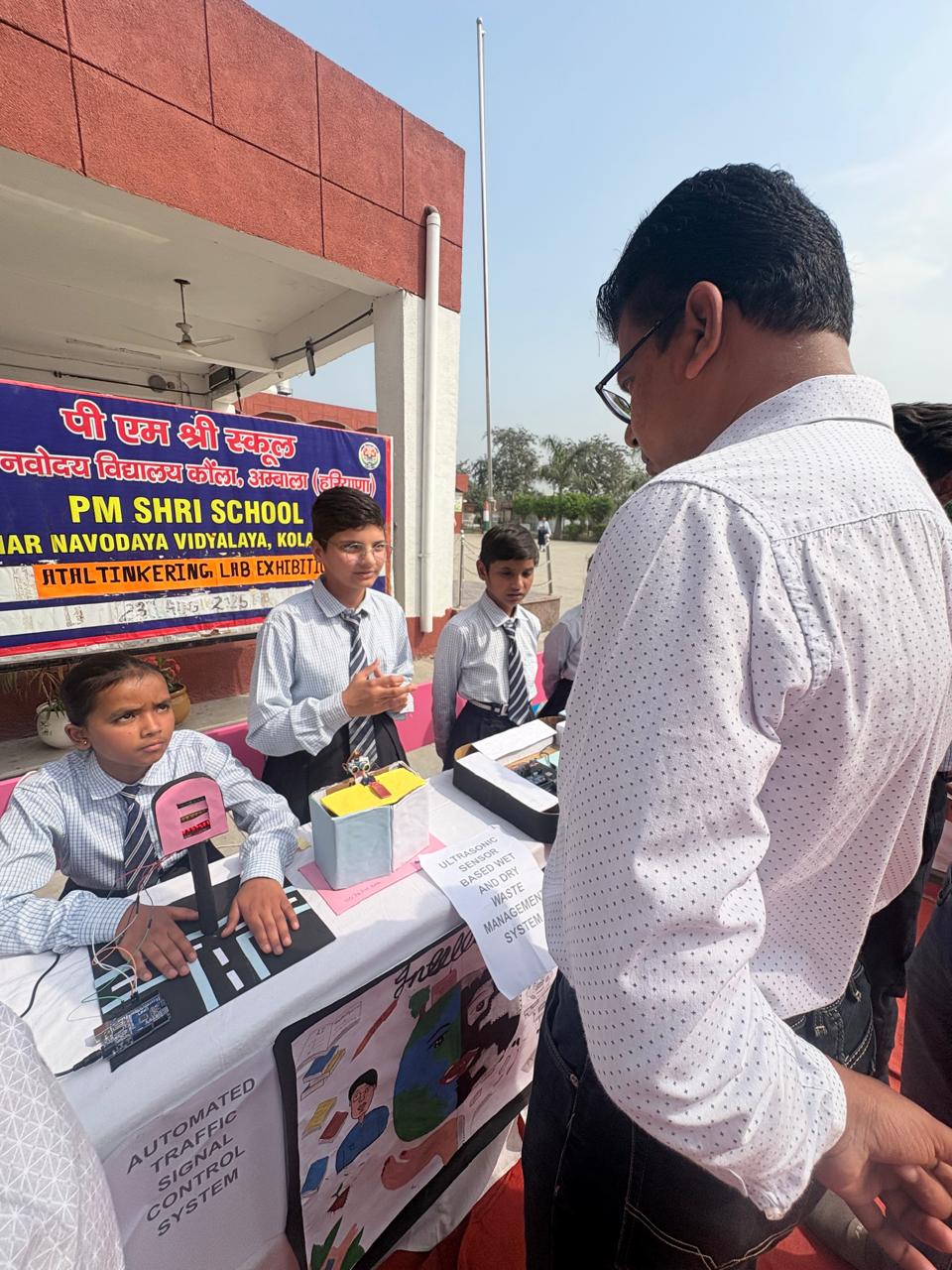 Students at a Relhan Innovation workshop or exhibition