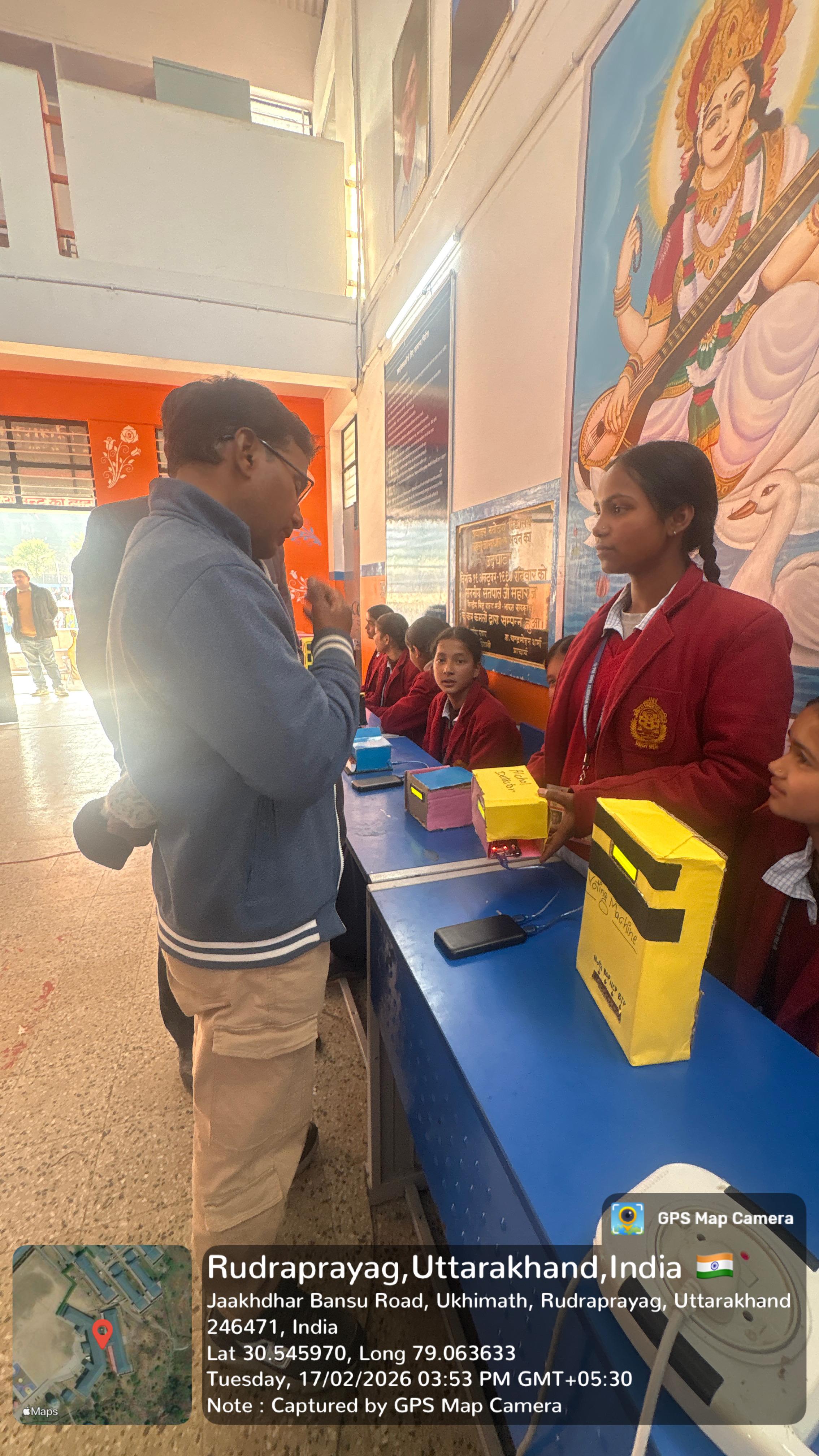 Students at a Relhan Innovation workshop or exhibition