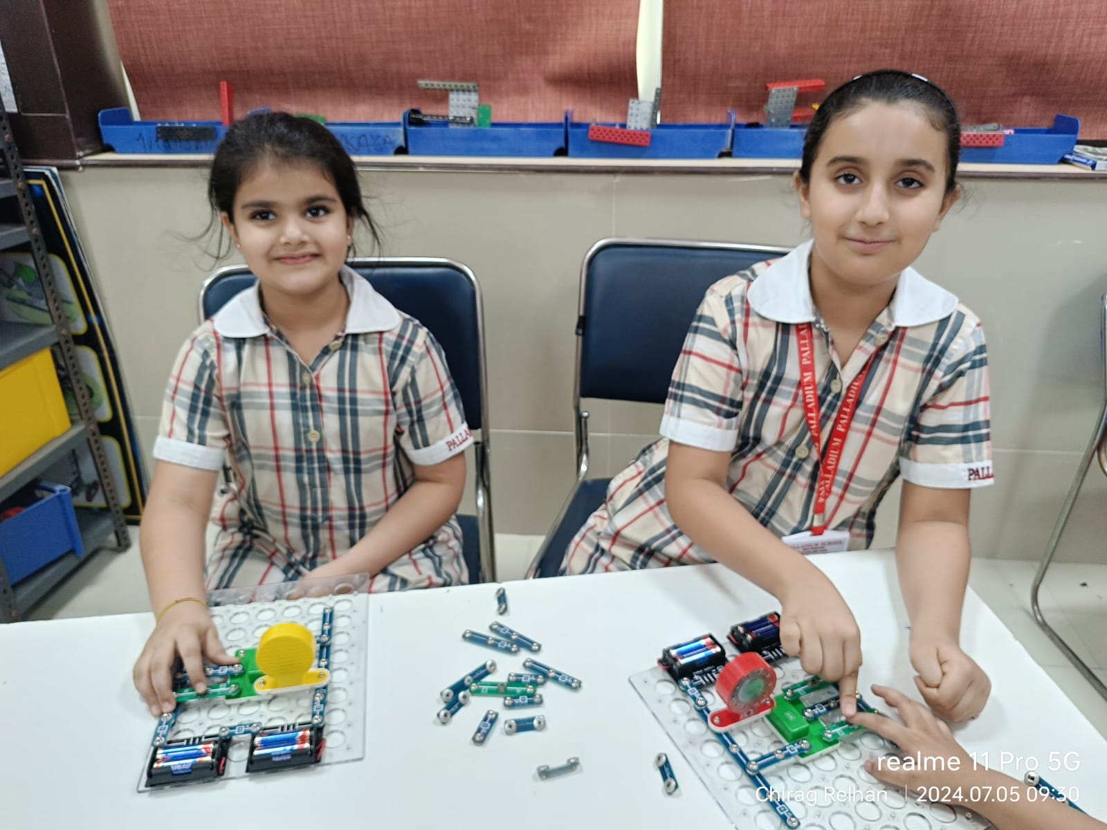 Students at a Relhan Innovation workshop or exhibition